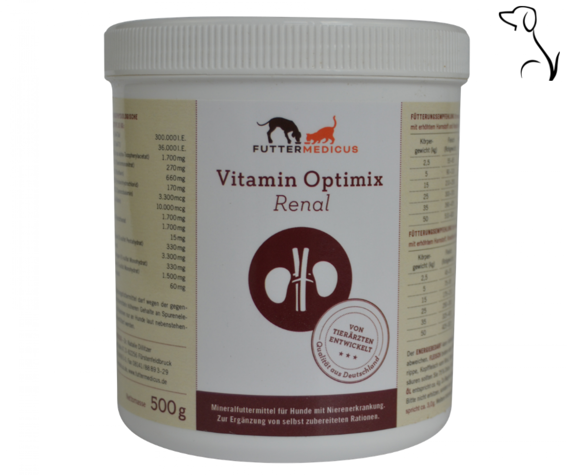 Vitamin Optimix Renal / Futtermedicus für Hunde