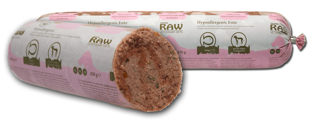 Raw Veterinary Diet 'Hypoallergenic Ente' 10x450g Raw Veterinary Diet 'Hypoallergenic Ente' 10x450g