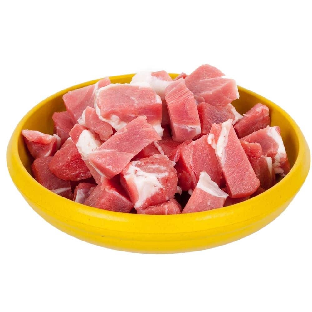 Fleisch im Napf barf fleisch mischen